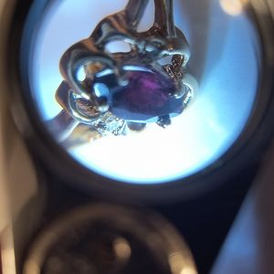 14Kt gold HGE LIND Ruby with 2 diamond chips